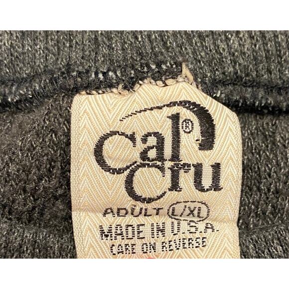 Vintage Y2K Cal Cru Terry Knit Embroidered White Daisies Crew Neck Made USA L/XL - Picture 7 of 7